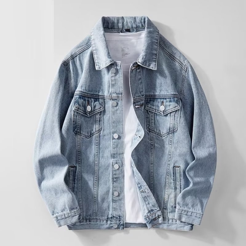 Down Jacket Packable - Denim Jacket Men Single Breasted Coats