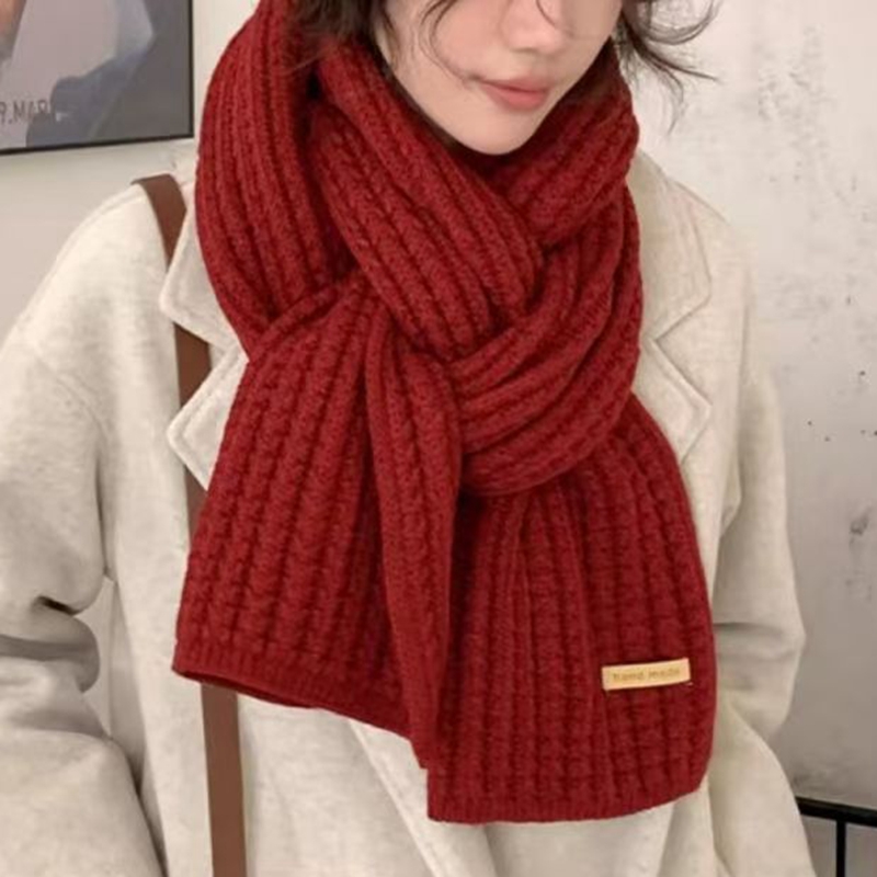 Thick Cable Knit Warm Cashmere - Wool Scarf Men reseña y precio