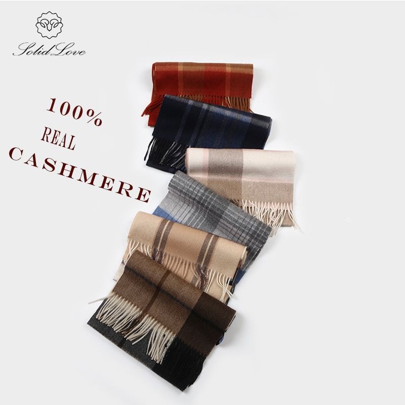 100% Cashmere Scarf   Plaid  W - Wool Scarf Men reseña y precio