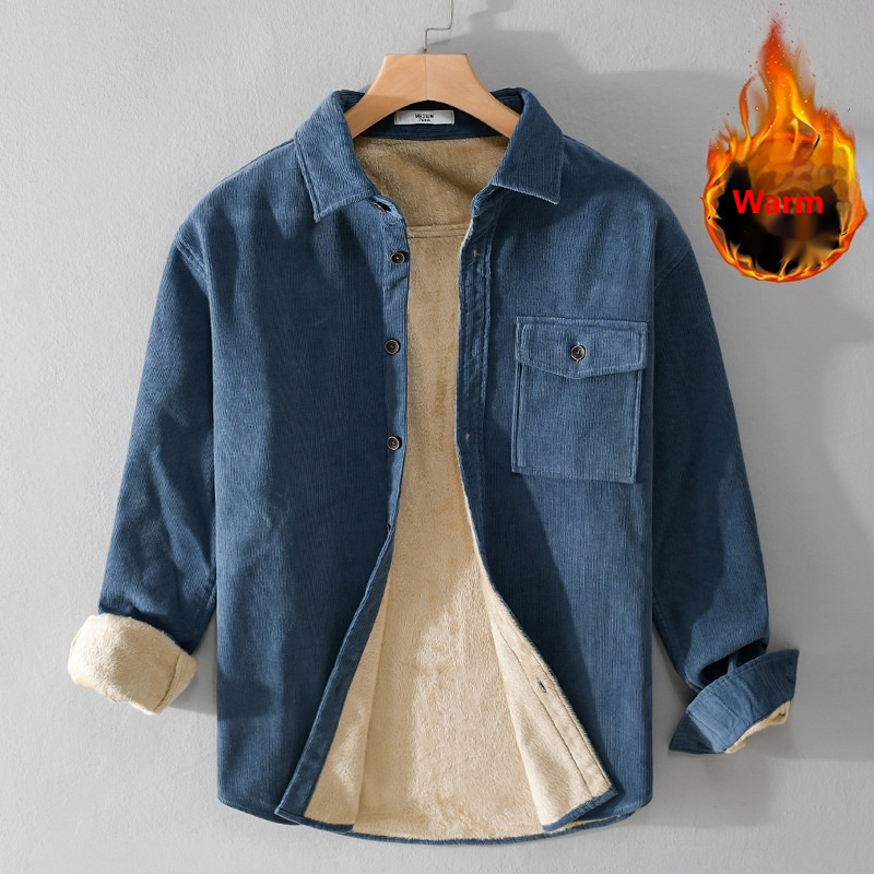 Men's Corduroy Shirt Jacket He - Flannel Shirt Lined reseña y precio
