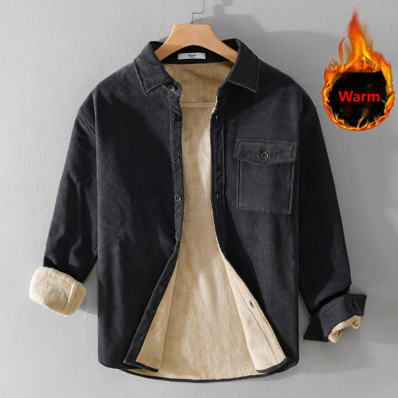 Men's Corduroy Shirt Jacket He - Flannel Shirt Lined reseña y precio
