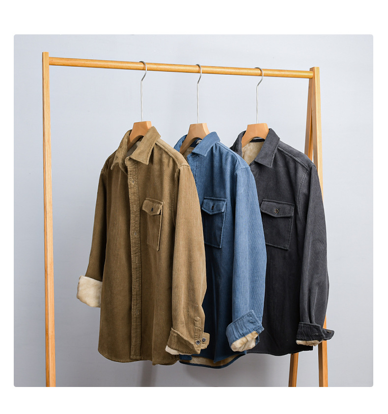 Men's Corduroy Shirt Jacket He - Flannel Shirt Lined reseña y precio