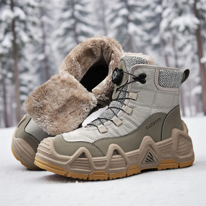 Warm Fur Outdoor Mens Combat T - Waterproof Winter Boot reseña y precio