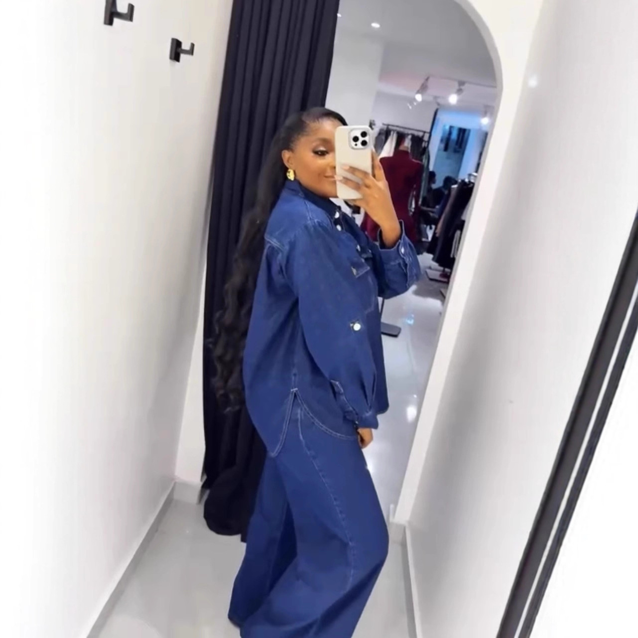 Jeans 2 Piece Sets Women Denim - Down Jacket Packable reseña y precio