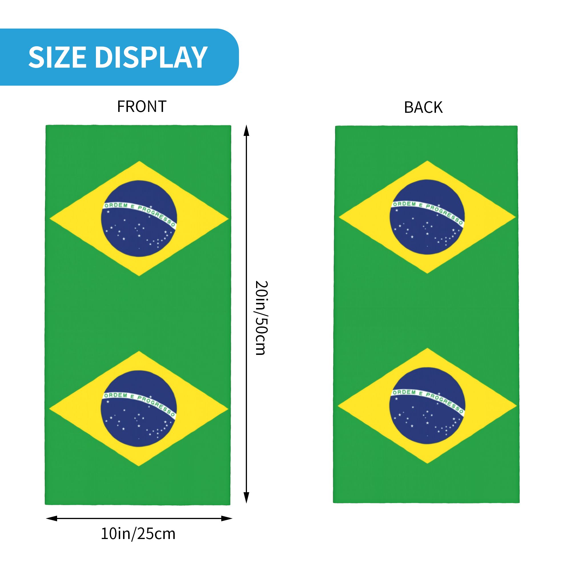 Custom Brazil Flag Bandana Nec - Neck Gaiter Fleece reseña y precio