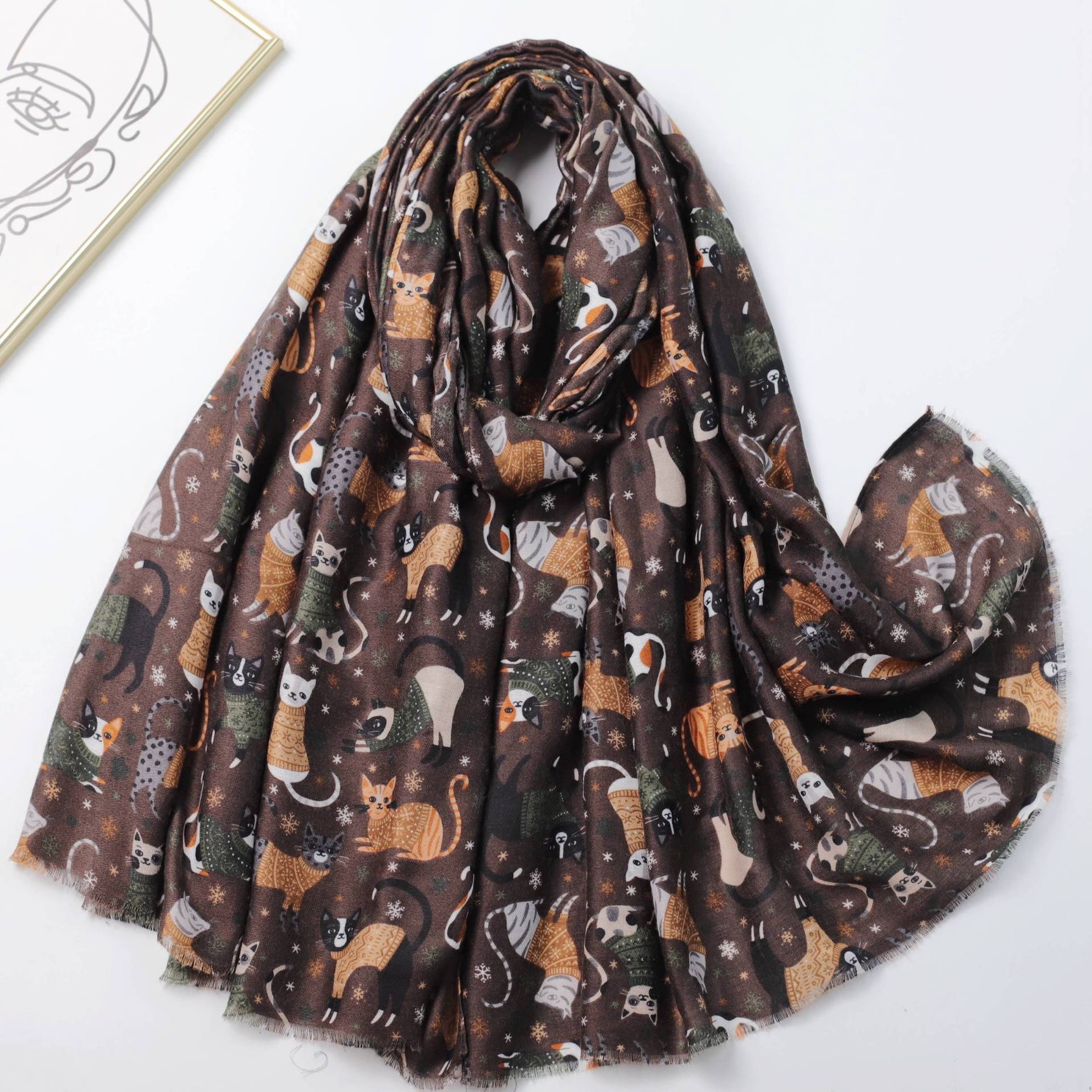 Women's Lovely Cartoon Playful - Shawl Wrap Winter reseña y precio
