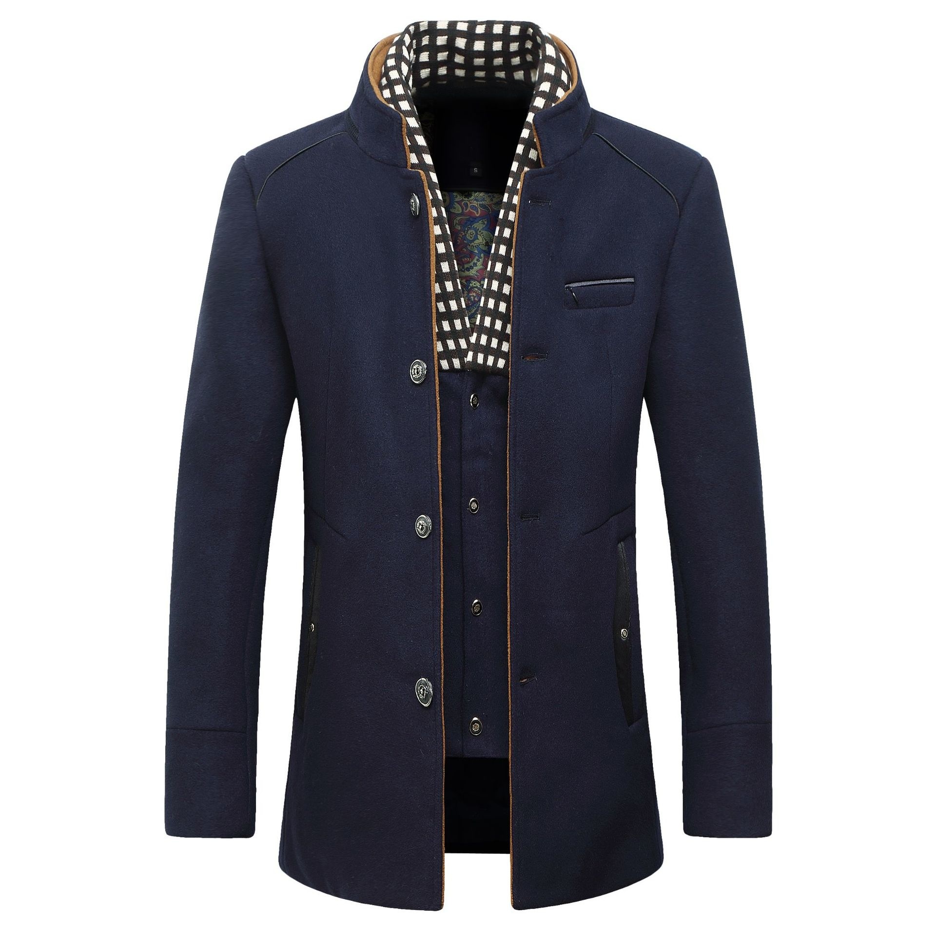 Fashion Men's Wool jacket Clas - Wool Coat Peacoat reseña y precio