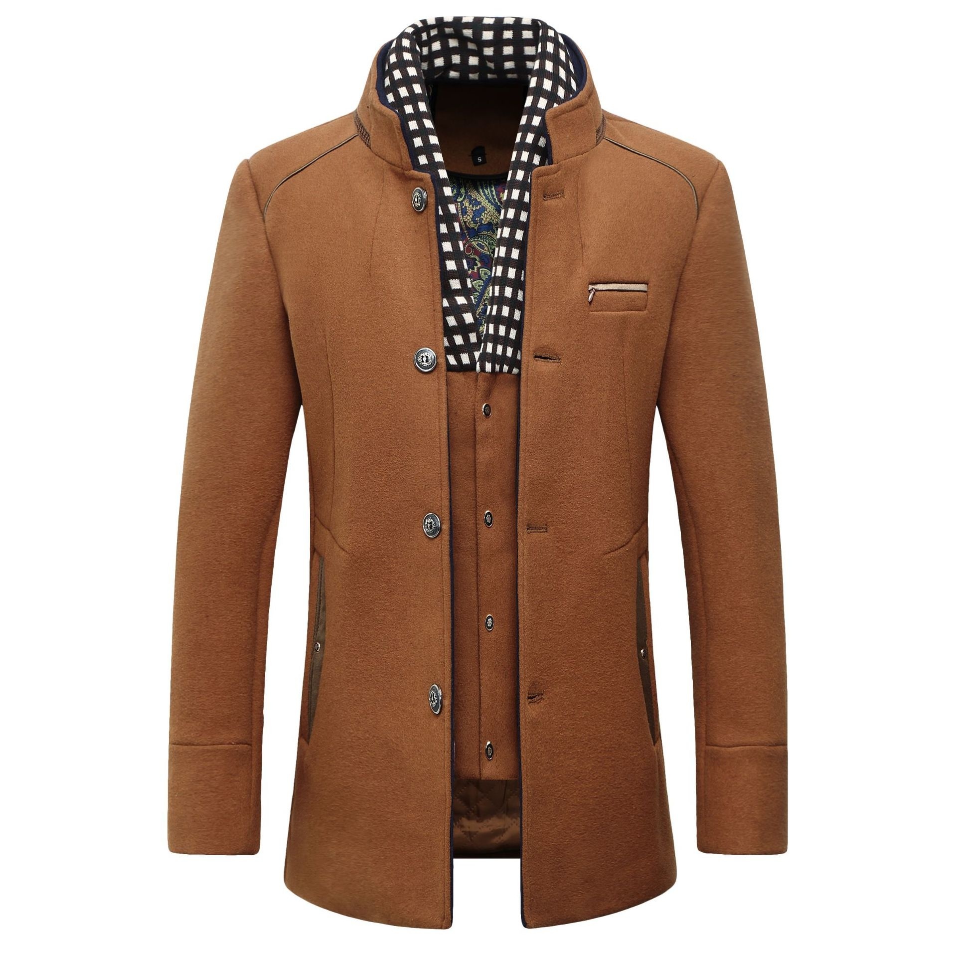 Fashion Men's Wool jacket Clas - Wool Coat Peacoat reseña y precio