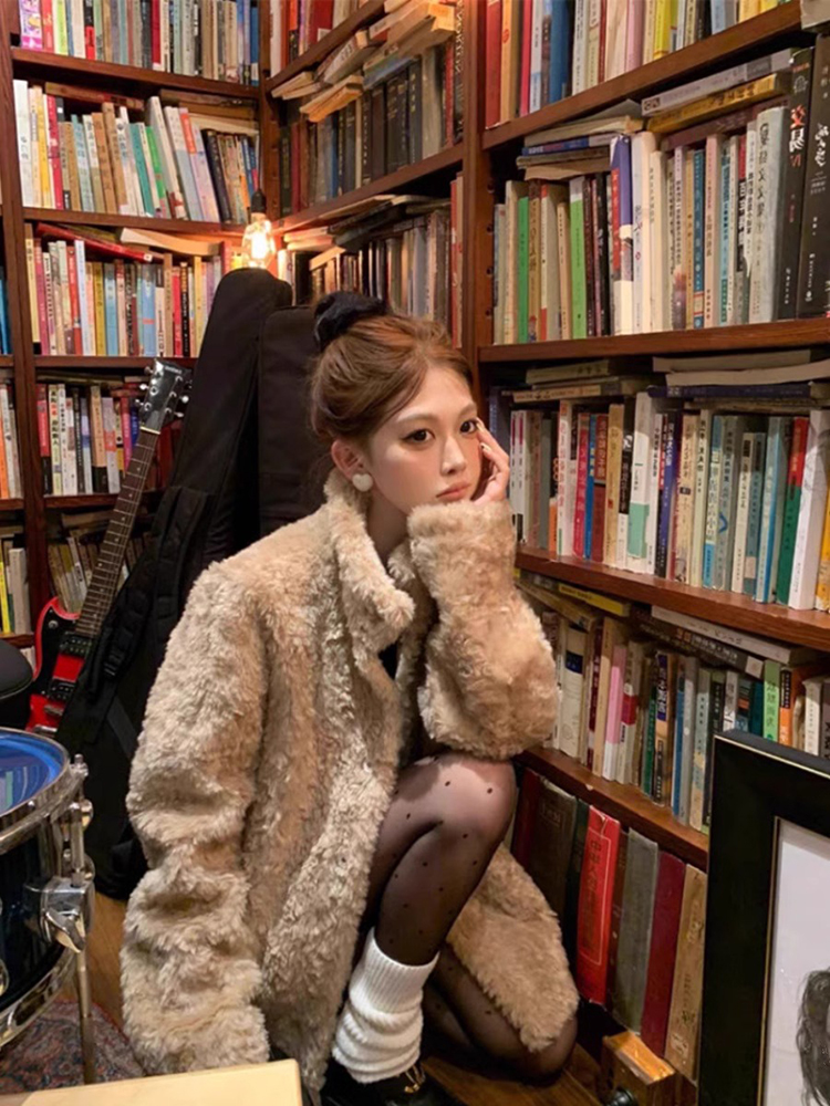 Lamb Wool Jacket Coat Woman Wa - Wool Coat Peacoat reseña y precio