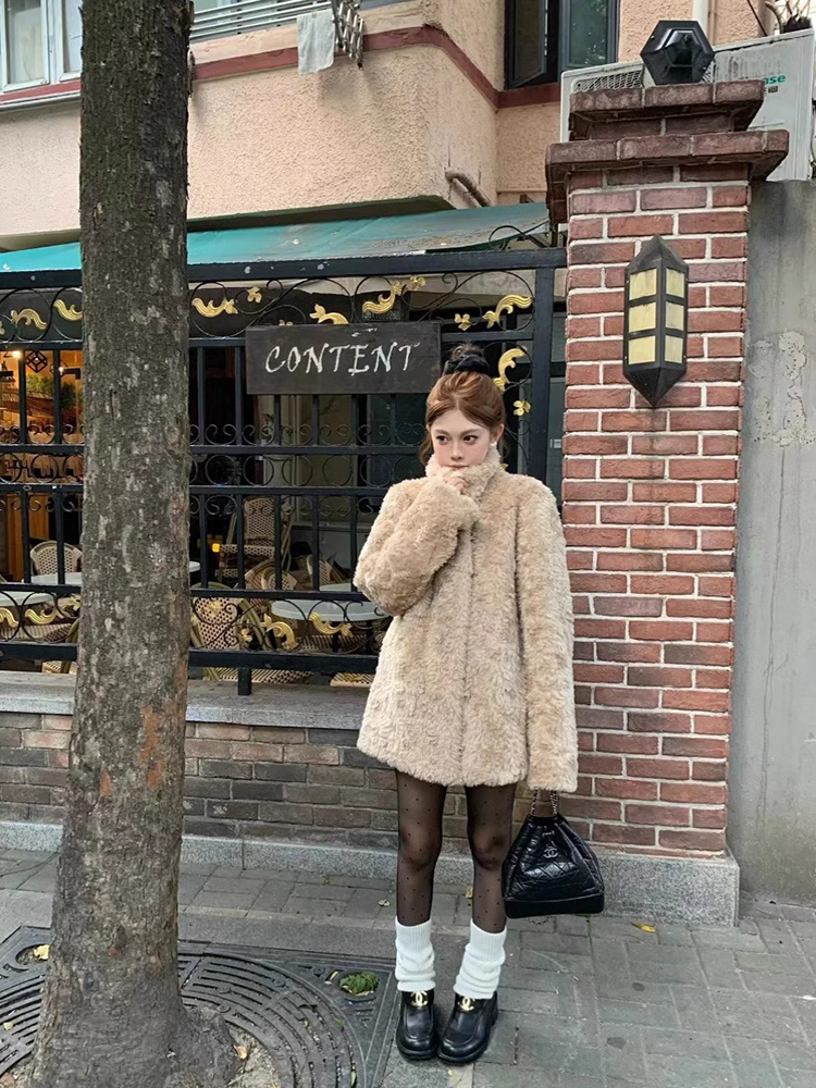Lamb Wool Jacket Coat Woman Wa - Wool Coat Peacoat reseña y precio