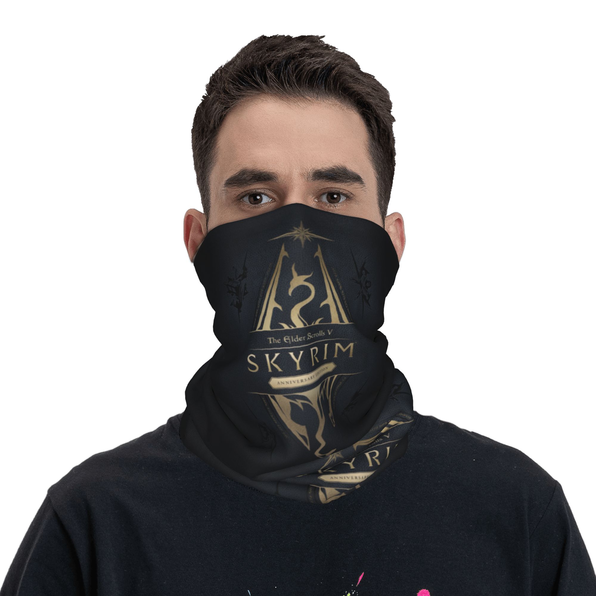 Custom Skyrim Logo Bandana Win - Neck Gaiter Fleece reseña y precio