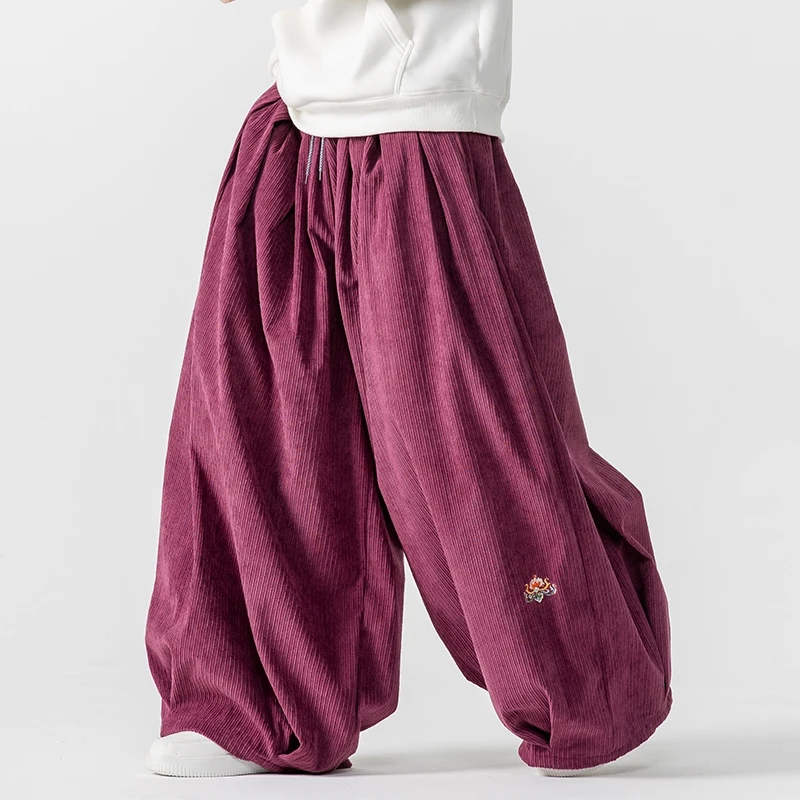 Men Corduroy Wide Leg Pants Me - Corduroy Pant Warm reseña y precio