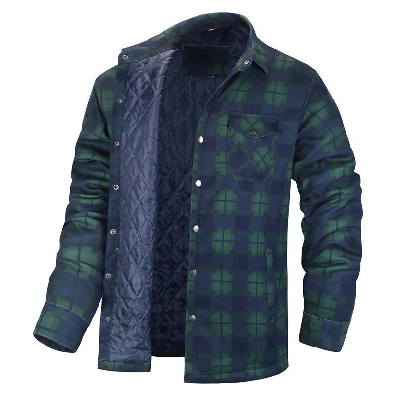Winter Plaid Shirts For Mens T - Flannel Shirt Lined reseña y precio