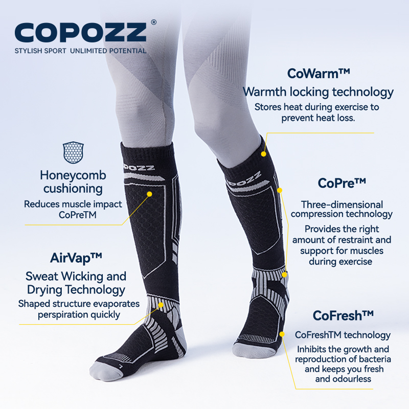 COPOZZ New Winter Ski Socks Me - Thermal Sock Wool reseña y precio
