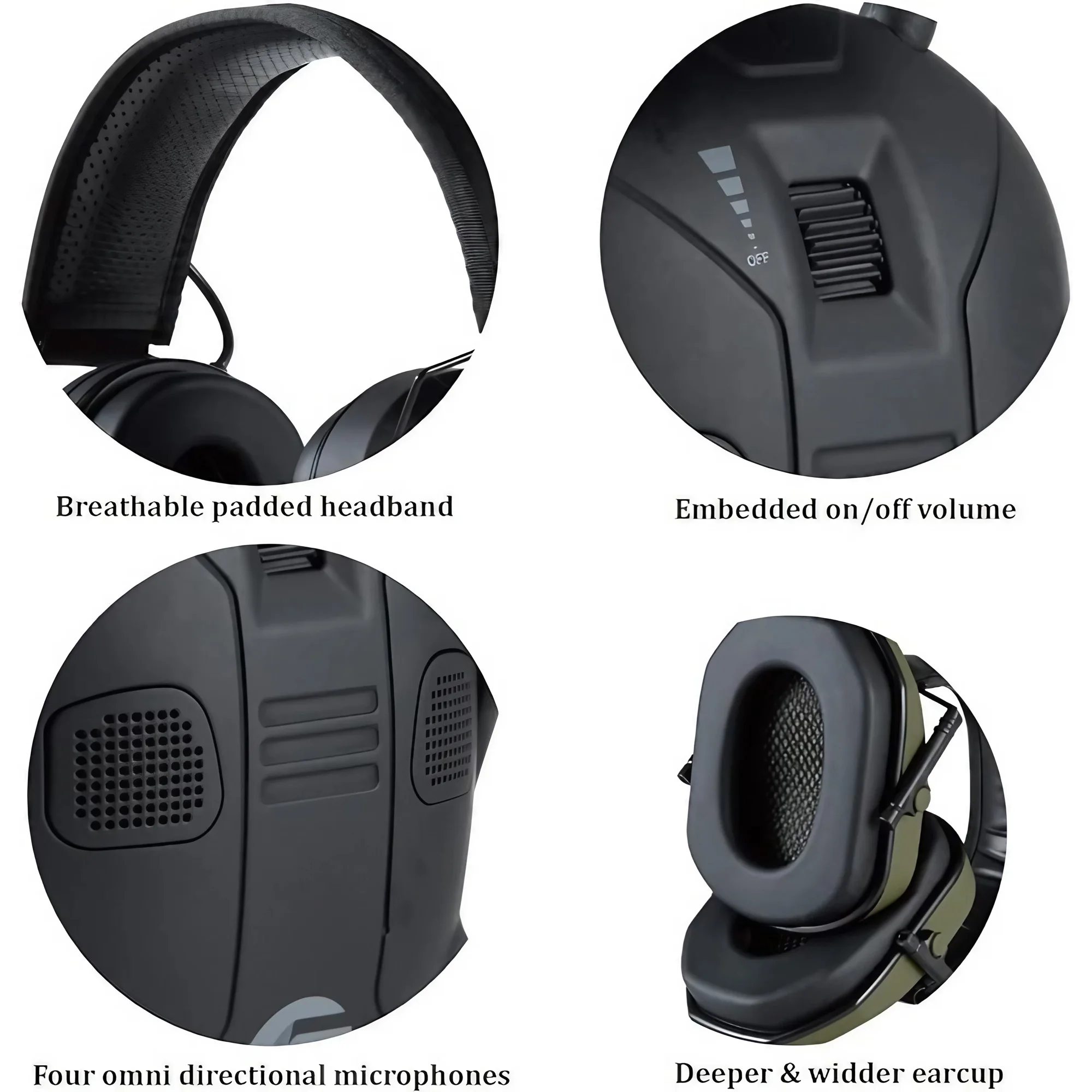 Foldable Tactical Hearing Prot - Earmuffs Foldable reseña y precio