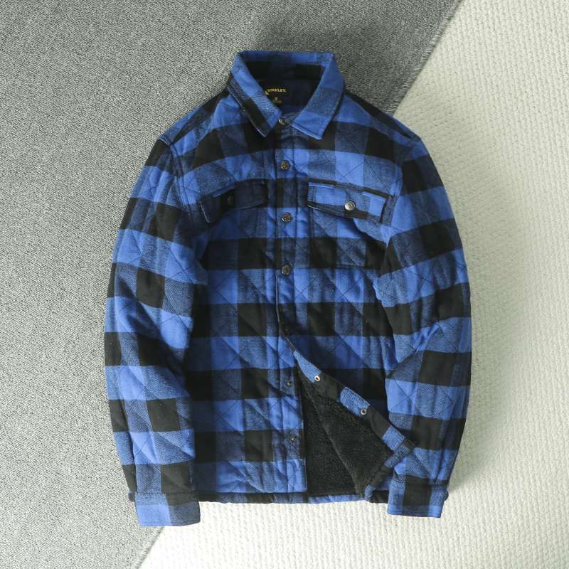 Fall Winter Men's Plaid Flanne - Flannel Shirt Lined reseña y precio