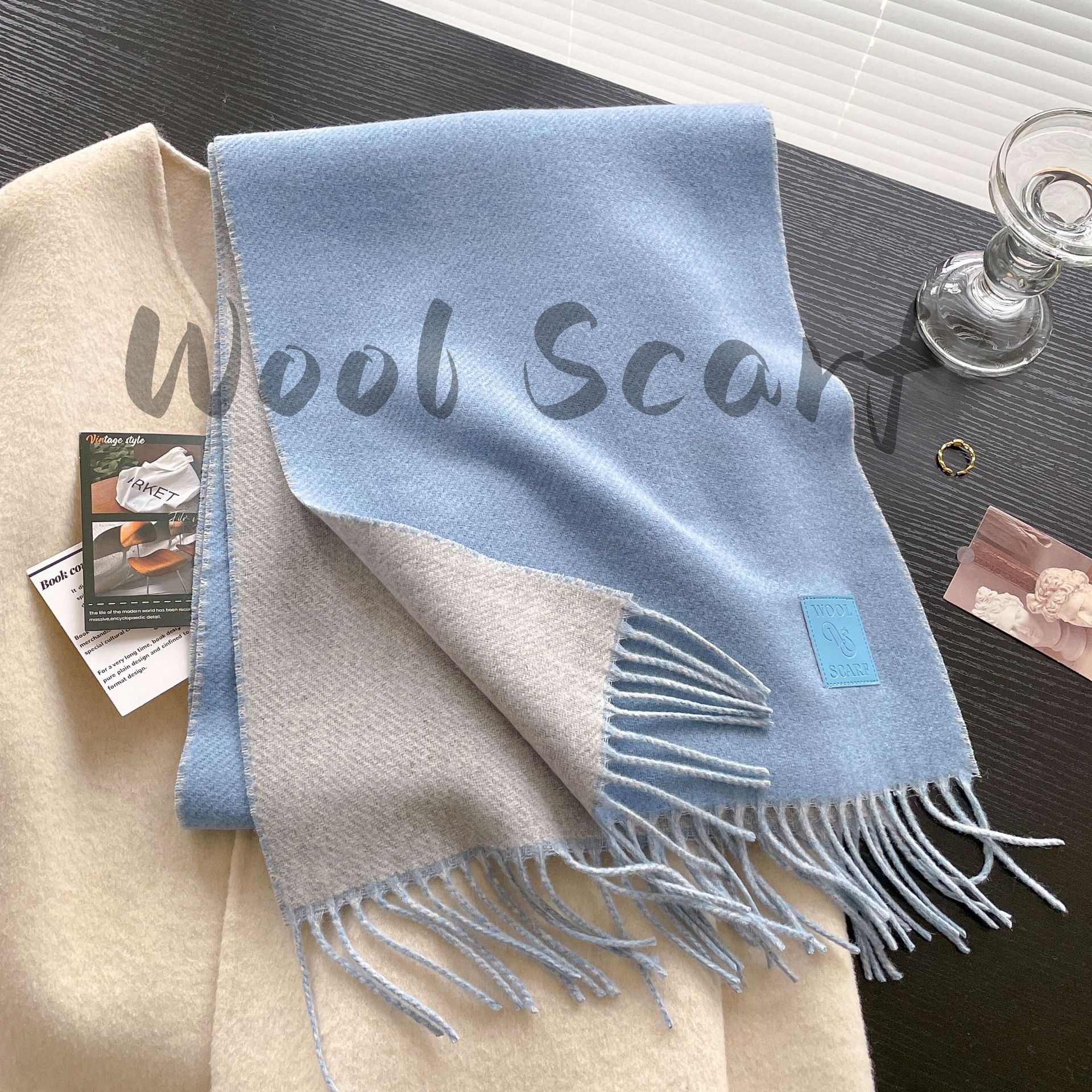 NEW Wool Winter Thick Warm Sca - Cashmere Pashmina Wrap reseña y precio