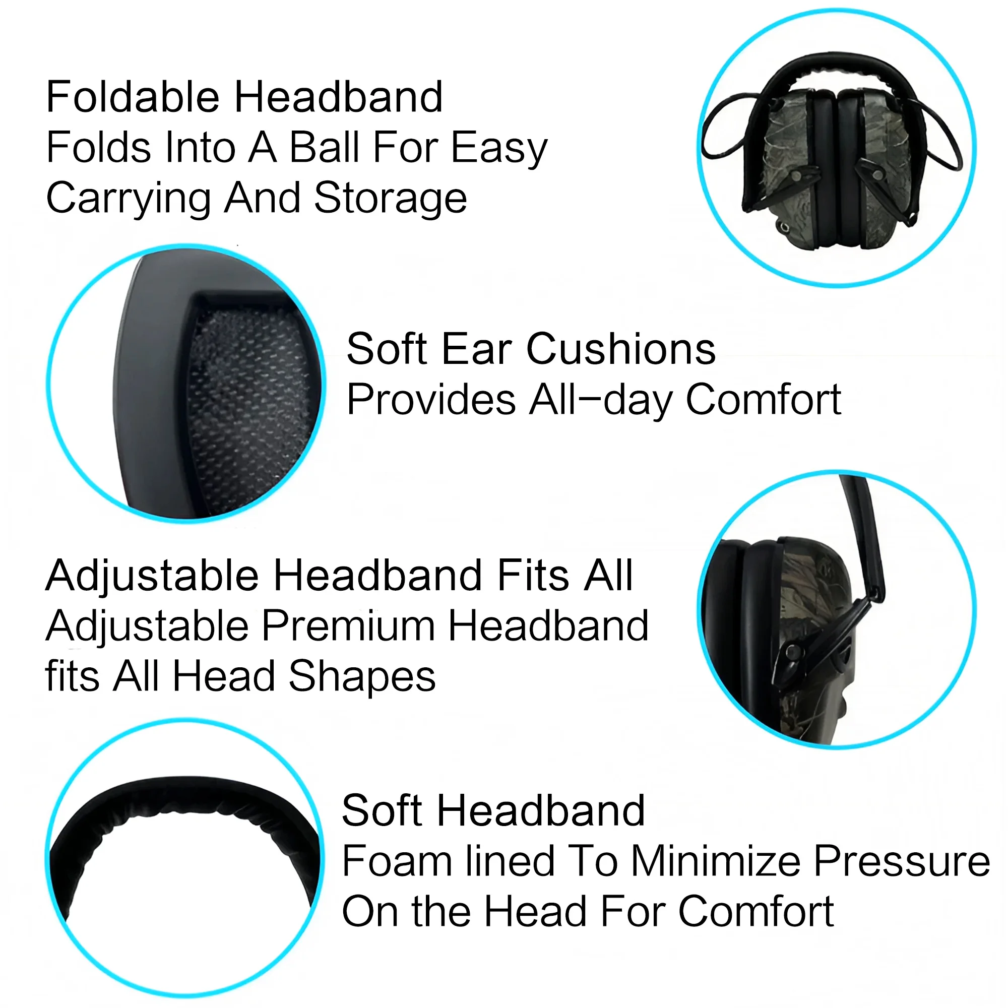 Outdoor Tactical Shooting Earm - Earmuffs Foldable reseña y precio