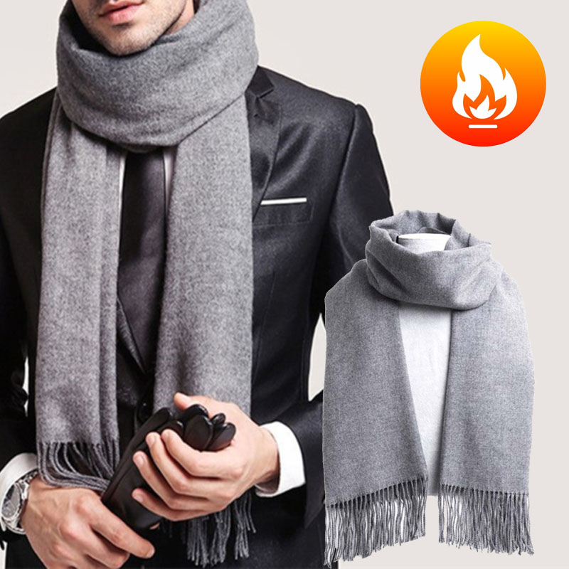 Autumn And Winter Solid Color  - Wool Scarf Men reseña y precio