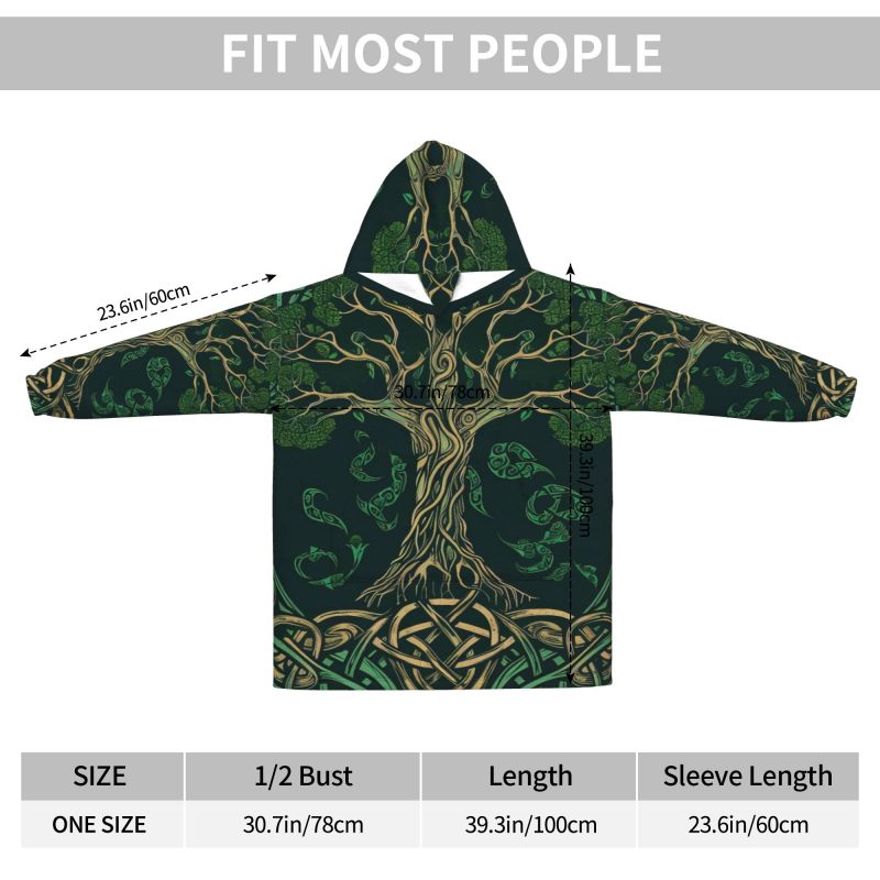 Tree of Life Celtic Pattern Bl - Sherpa Hoodie Fleece reseña y precio