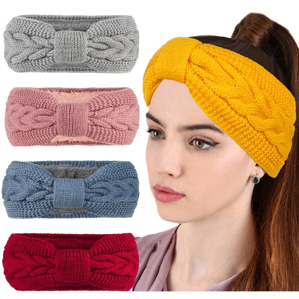 Winter Knitted Women Headbands - Winter Headband Fleece reseña y precio