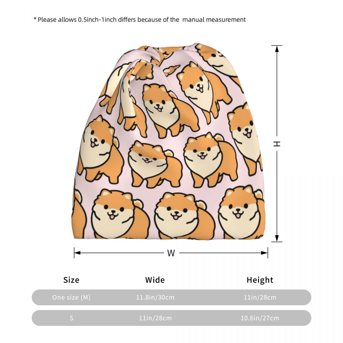 Pomeranian Bandana Neck Gaiter - Knit Beanie Hat Warm reseña y precio