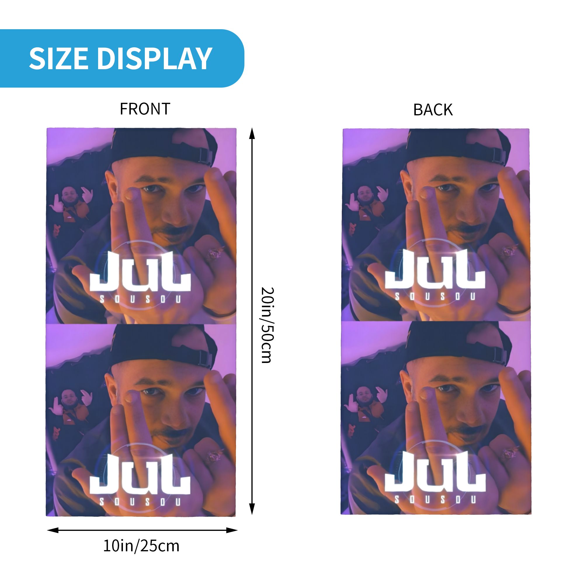 Custom JuL Rap Music Bandana W - Neck Gaiter Fleece reseña y precio