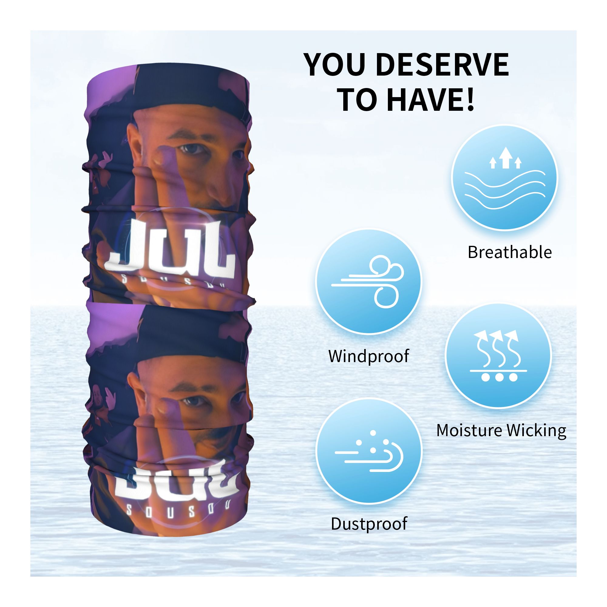 Custom JuL Rap Music Bandana W - Neck Gaiter Fleece reseña y precio