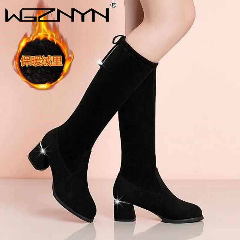 Women Autumn Winter Black Knee - Waterproof Winter Boot reseña y precio