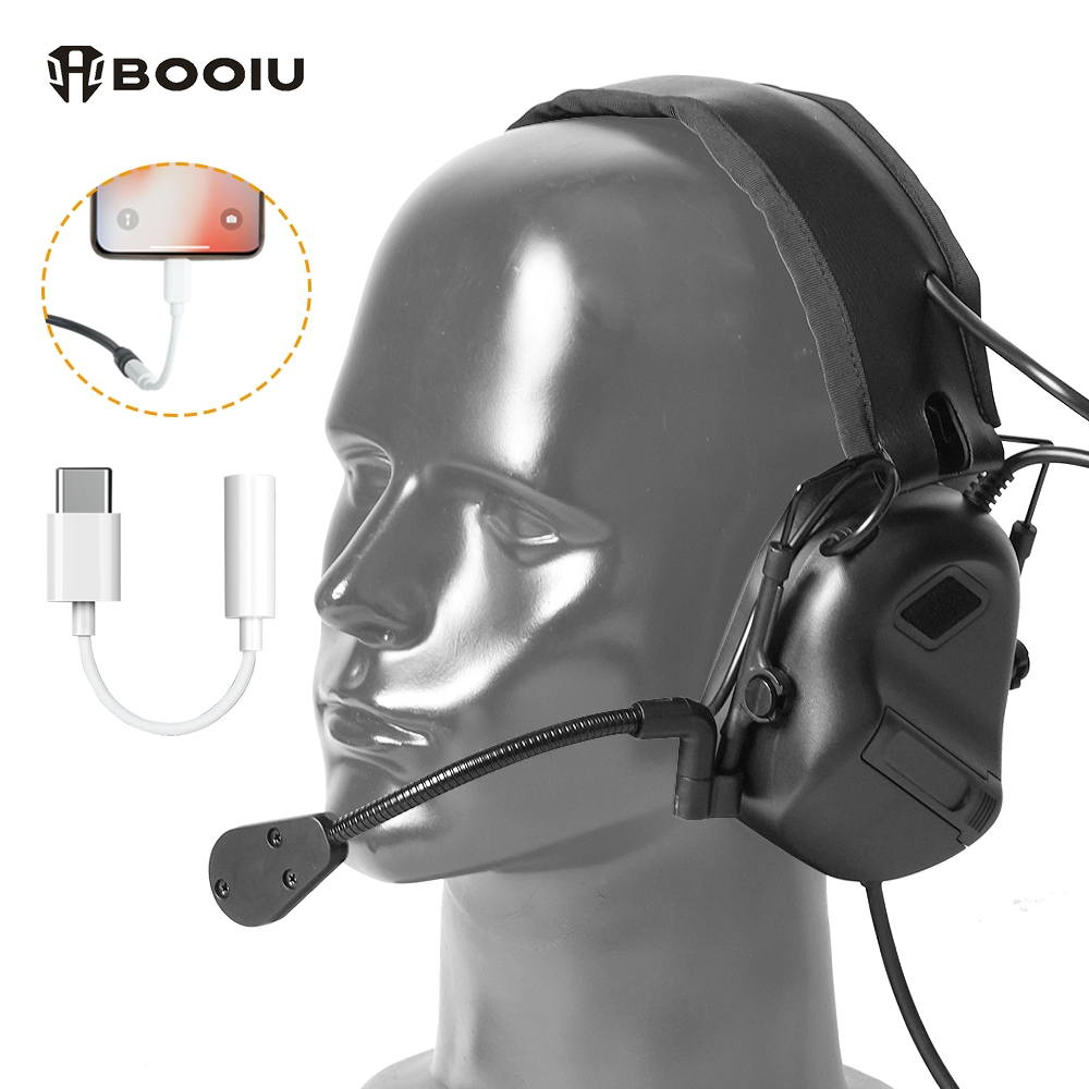 BOOIU Tactical Electronic Shoo - Earmuffs Foldable reseña y precio