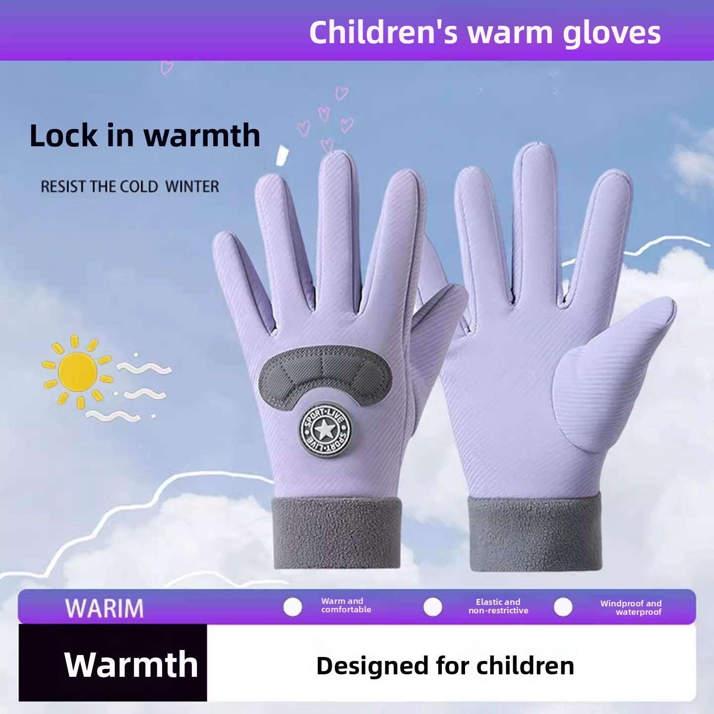Children's Ski Gloves Winter W - Snow Glove Insulated reseña y precio