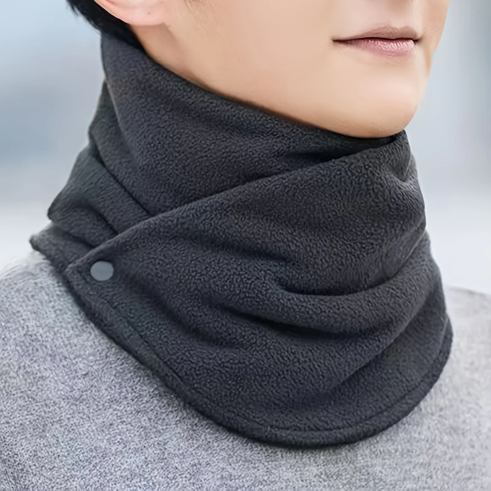 Classic Solid Color Snap Neck  - Neck Gaiter Fleece reseña y precio