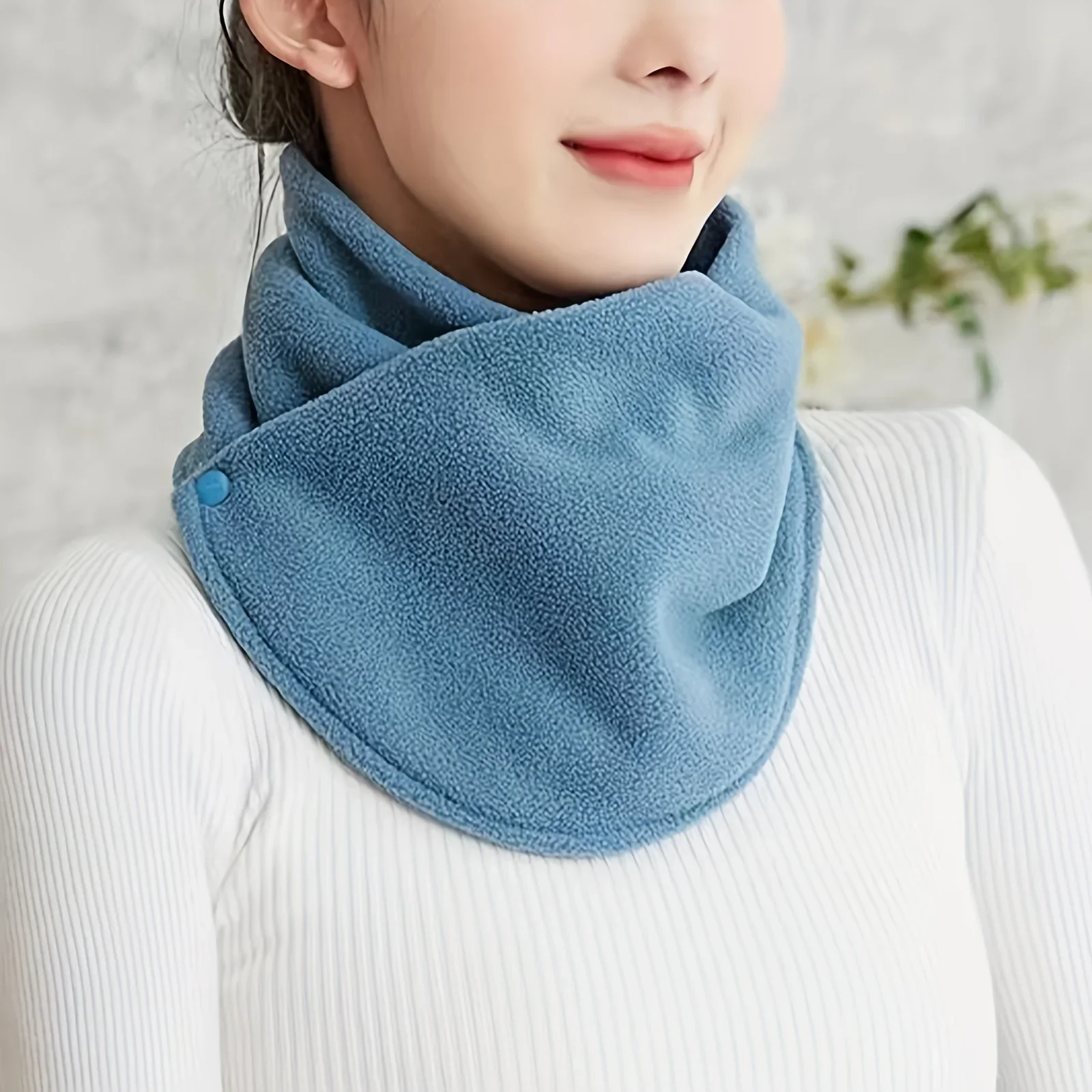 Classic Solid Color Snap Neck  - Neck Gaiter Fleece reseña y precio