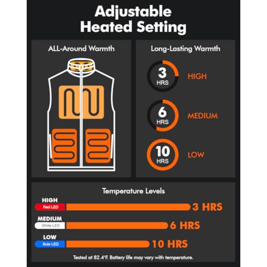 Men's Lightweight Heated Vest  - Heated Vest Battery reseña y precio