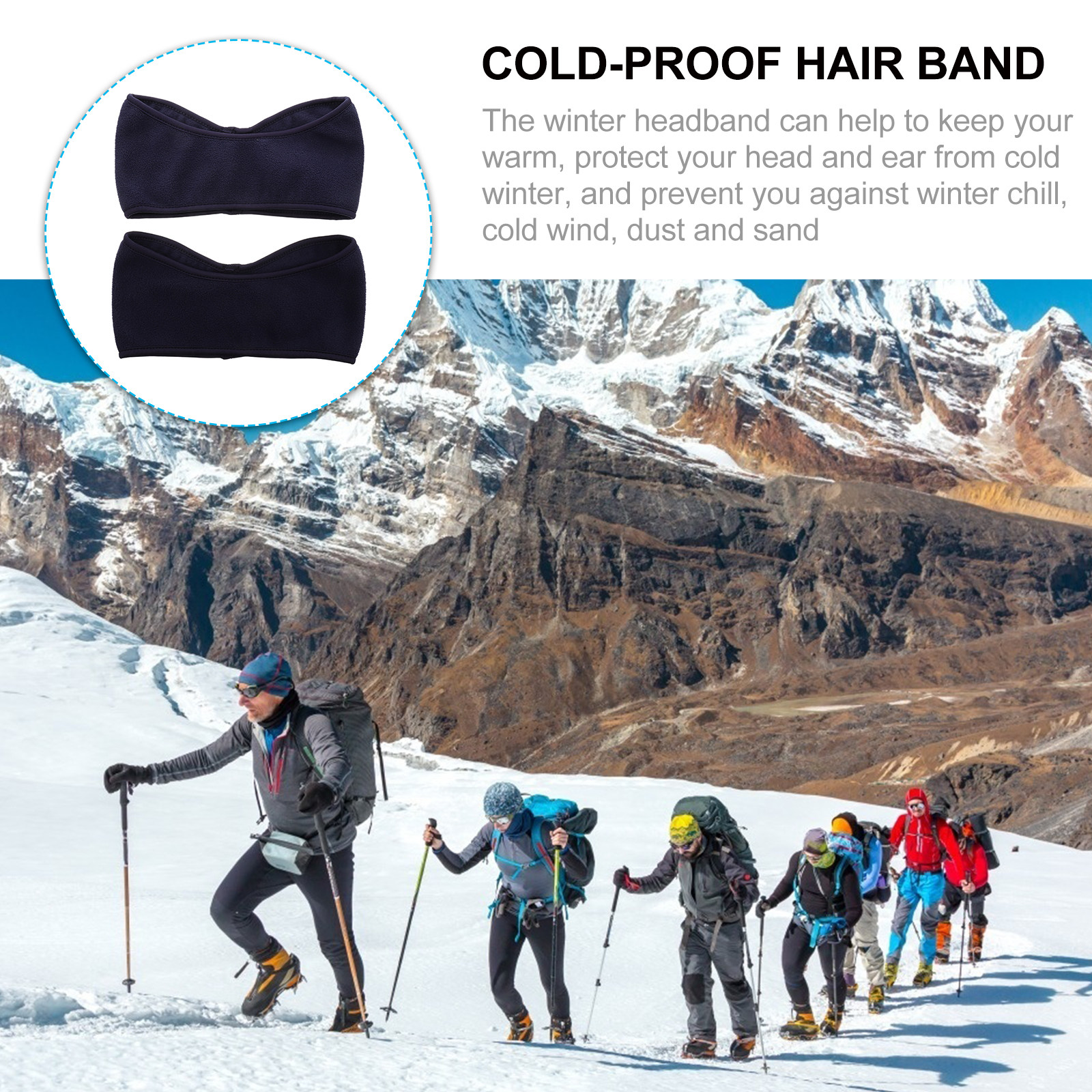 2Pcs Windproof Warm Headband P - Fleece Ear Warmer Band reseña y precio
