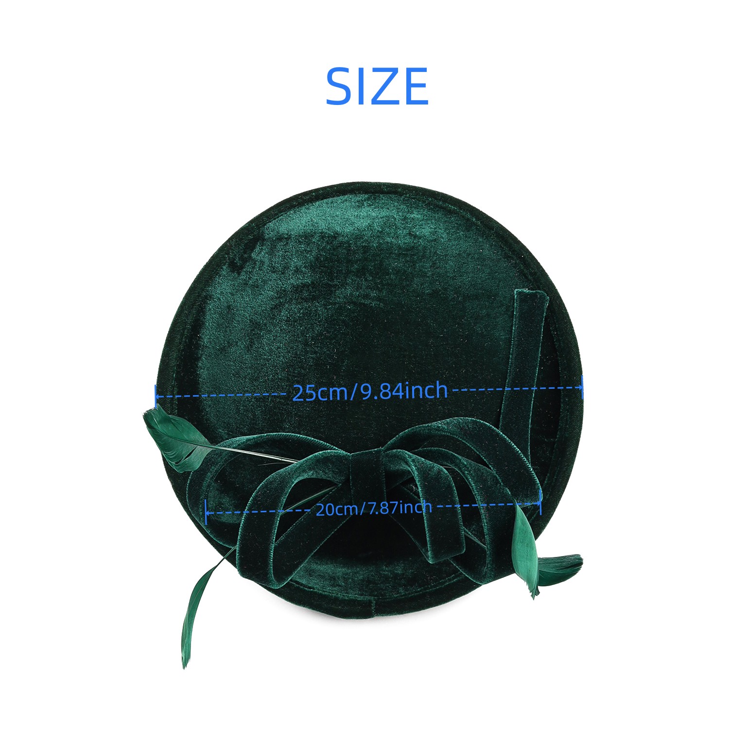 Velour Velvet Fascinator Feath - Winter Headband Fleece reseña y precio