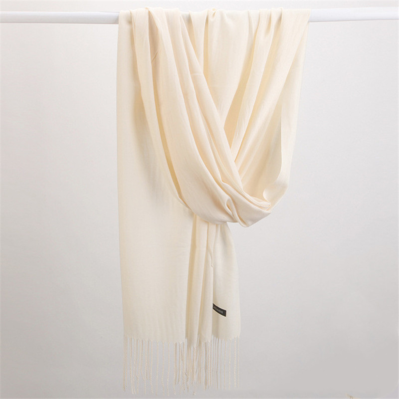 Women Solid Scarf Cashmere Fee - Cashmere Pashmina Wrap reseña y precio