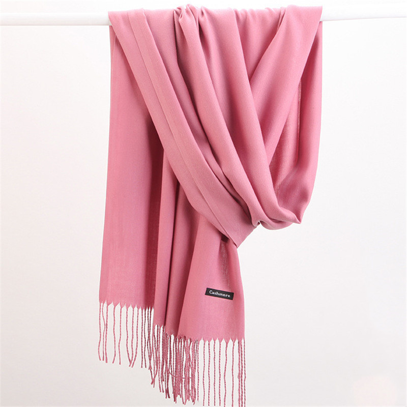 Women Solid Scarf Cashmere Fee - Cashmere Pashmina Wrap reseña y precio