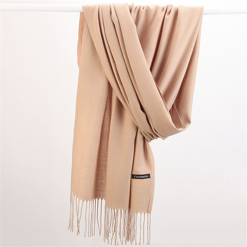 Women Solid Scarf Cashmere Fee - Cashmere Pashmina Wrap reseña y precio