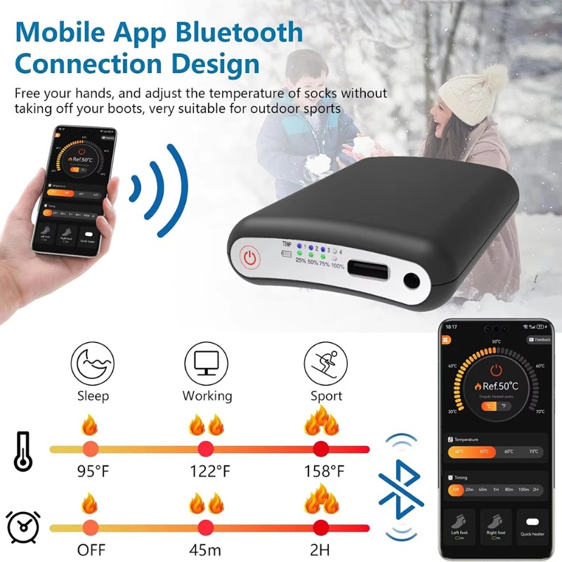 For Winter Heated Glove Insole - Heated Vest Battery reseña y precio