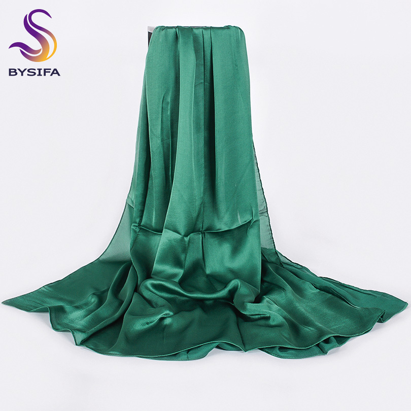 [BYSIFA] Solid Color Silk Scar - Shawl Wrap Winter reseña y precio