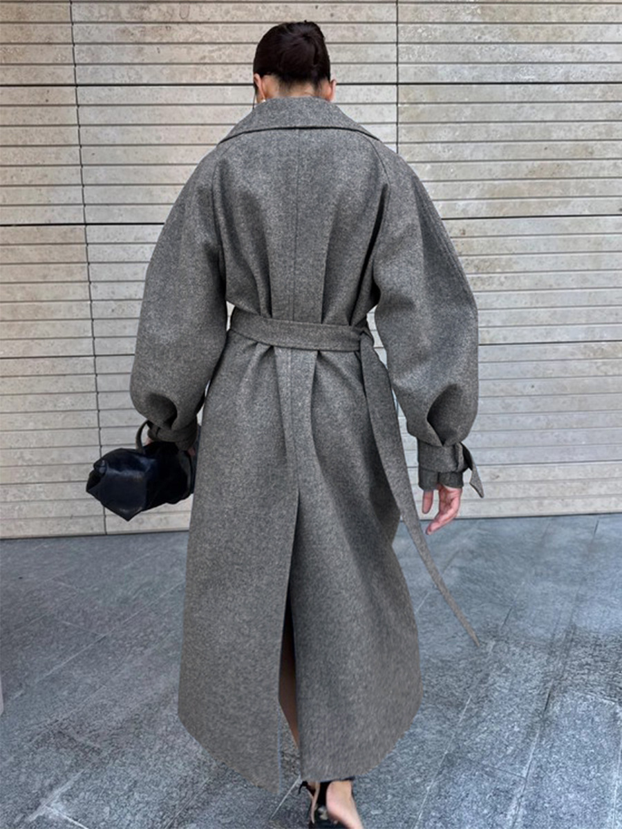 LUCYSHIHATTU Long Imitation wo - Wool Coat Peacoat reseña y precio