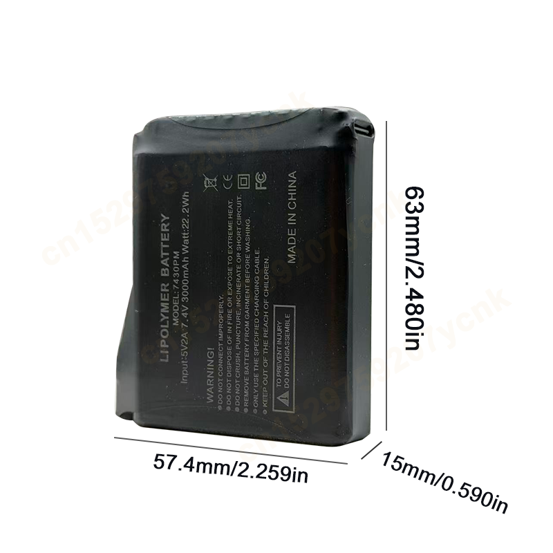 7.4V 3000mah Heated Gloves Bat - Heated Vest Battery reseña y precio