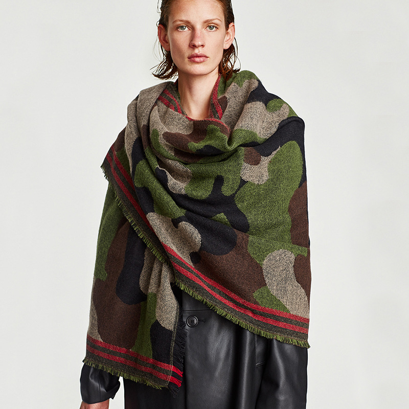 Camouflage Leopard Print Echar - Cashmere Pashmina Wrap reseña y precio