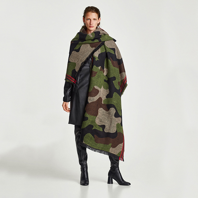 Camouflage Leopard Print Echar - Cashmere Pashmina Wrap reseña y precio