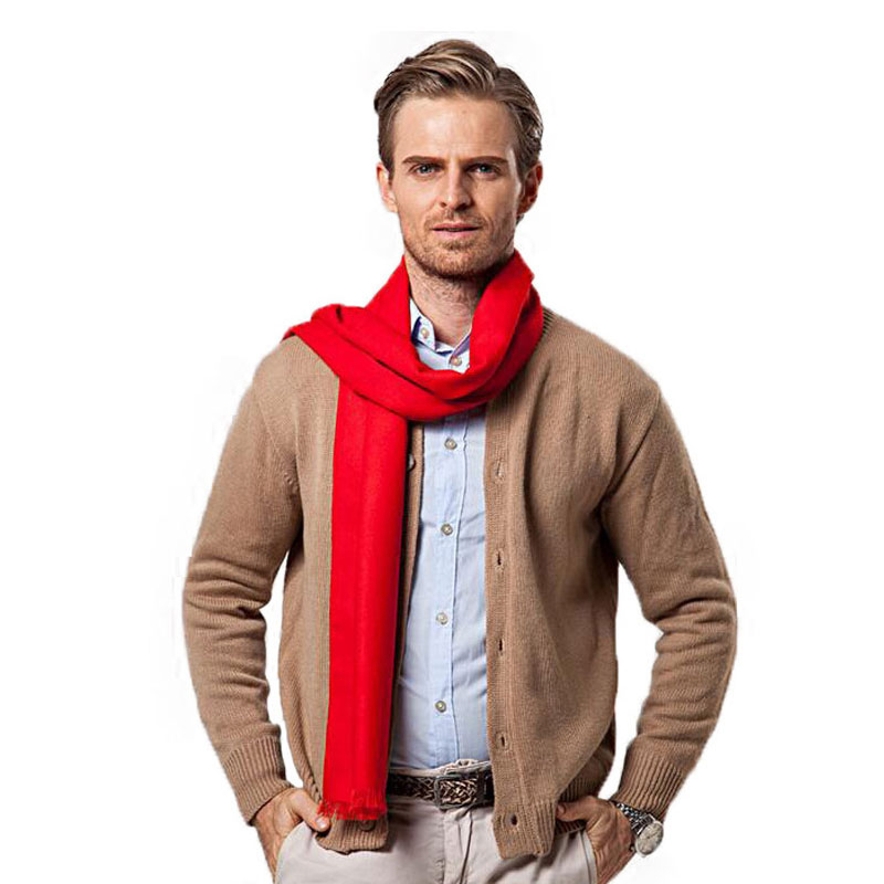 Fashion Winter Solid Color Men - Wool Scarf Men reseña y precio