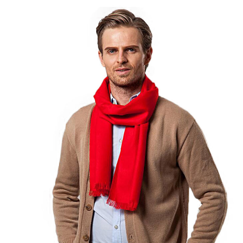 Fashion Winter Solid Color Men - Wool Scarf Men reseña y precio