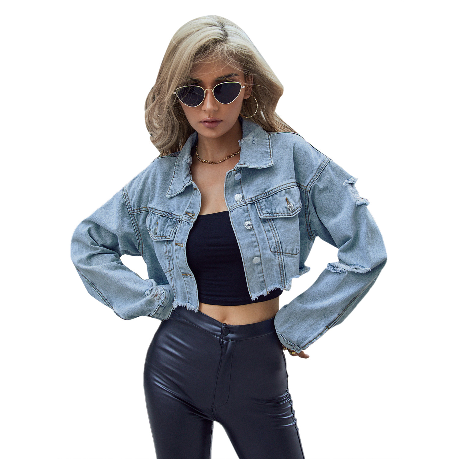 Women Denim Coats Solid Short  - Down Jacket Packable reseña y precio