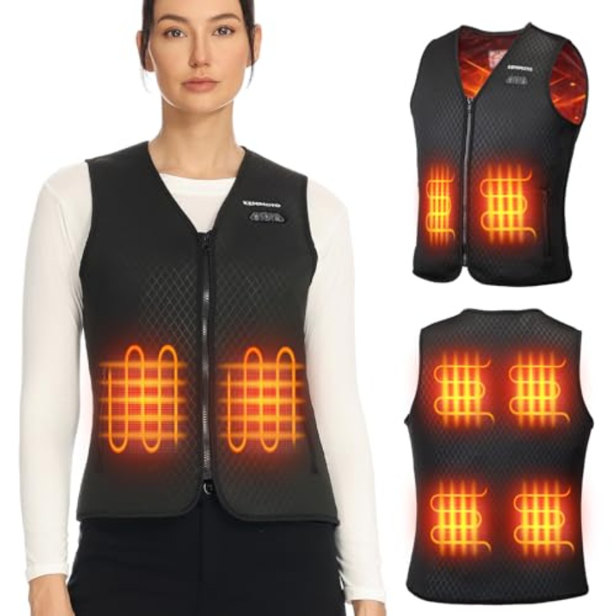 KEMIMOTO Womens Heated Vest El - Heated Vest Battery reseña y precio