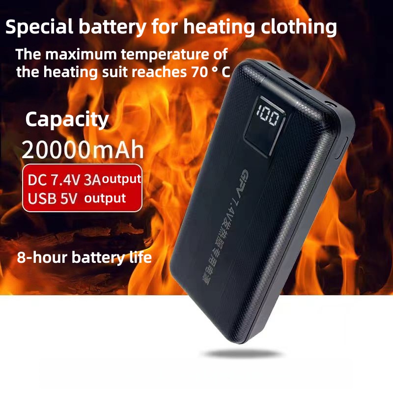 New Large Capacity 7.4V/3A/160 - Heated Vest Battery reseña y precio